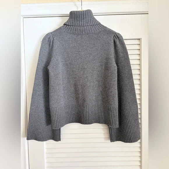 GOOP Co Collection Wool Cashmere Oversized Turtleneck Wide Sleeve Sweater XS - Picture 2 of 8